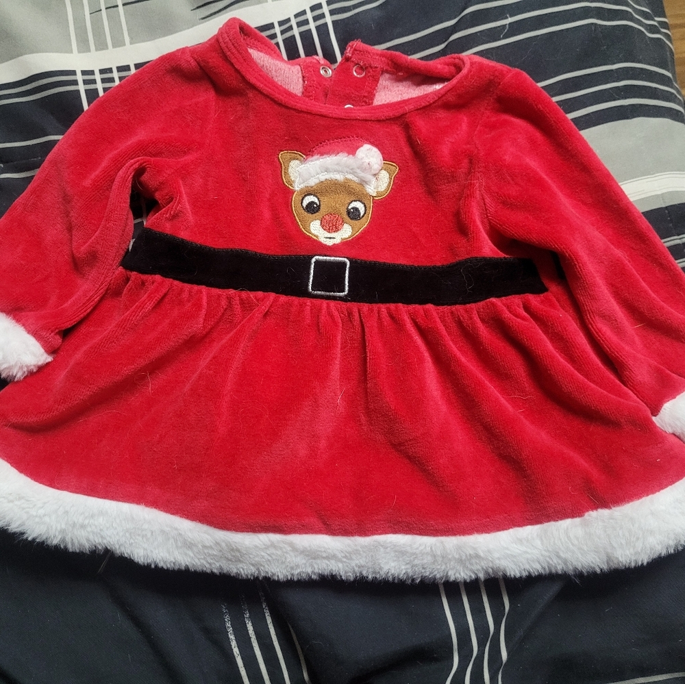 Rudolph the rednose reindeer xmas dress 9m